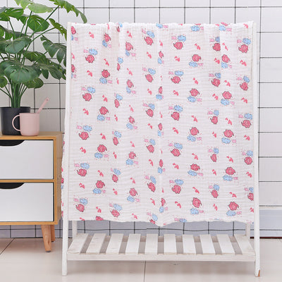 Toalla de Baño para Bebé con Acolchado Seersucker de Seis Capas - Image 24
