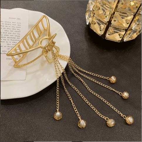 Agarre Cristal Metal con Borla - Diseño Premium