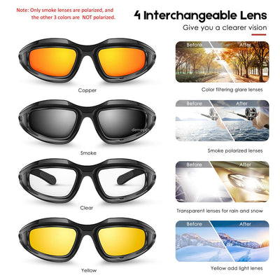 Gafas de Protección Multideporte - Motociclismo, Pesca y Tiro - Image 24