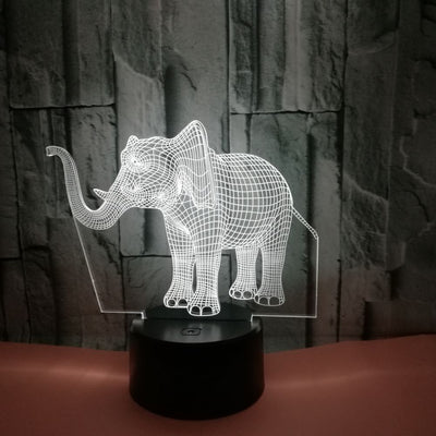 Lámpara de Escritorio LED Elefante 3D con 7 Colores y Control Táctil USB - Image 15