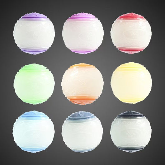 Orange and blue two-tone pet toy ball with textured surfaces for dog molar cleaning and training. - Image 15