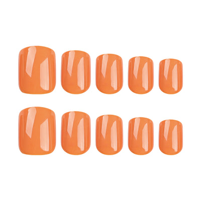 Uñas Postizas Cuadradas Cortas Color Sólido Clásico - Image 5