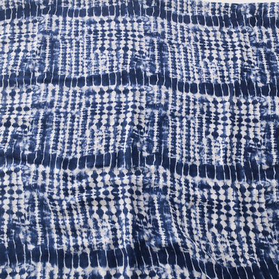 Pañuelo Tie-Dye Azul y Blanco de Algodón y Lino - Protección Solar Retro para Viajes - Image 41