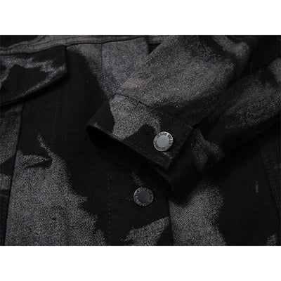Chaqueta Denim Suelta Tie Dye Manga Larga Versátil para Mujer - Image 11
