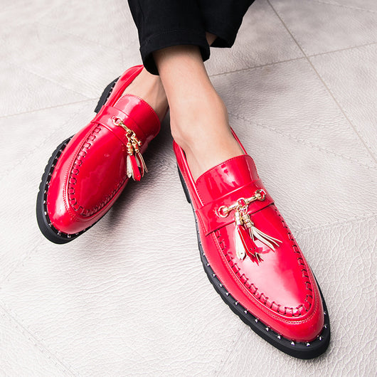 Zapatos de Cuero Casual con Punta Afilada - Diseño Moderno Liso - Image 3