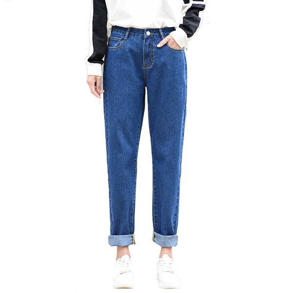 Jeans Rectos Cropped Cintura Alta