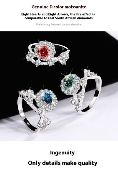 Anillo de Moissanita para Mujer en Plata Esterlina y Platino - Image 13