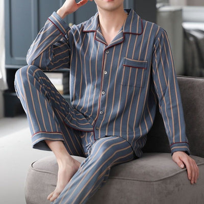 Pijama Hombre Algodón Ligero - Conjunto Cómodo para Casa Otoño Invierno - Image 22