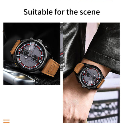 Reloj Automático Deportivo para Hombre con Correa de Cuero - Image 30