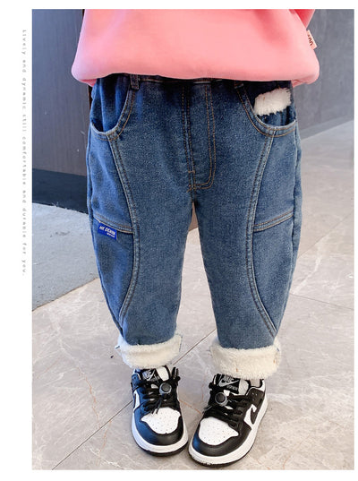 Jeans Infantiles Gruesos de Terciopelo para Niños y Niñas - Image 9