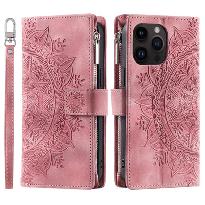 Funda Cartera Teléfono Cuero Grabado - Organizador de Tarjetas con Cierre - Image 14