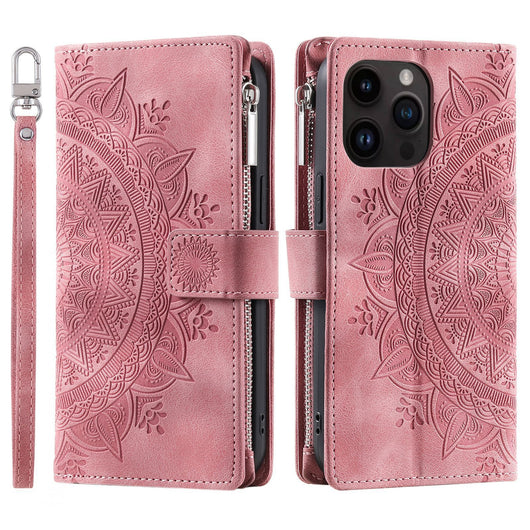 Funda Cartera Teléfono Cuero Grabado - Organizador de Tarjetas con Cierre - Image 14