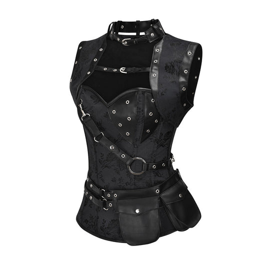 Chaleco Reductor Estilo Punk Retro - Faja Moldeadora de Cintura