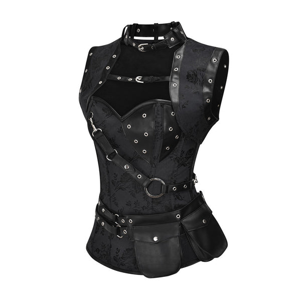 Chaleco Reductor Estilo Punk Retro - Faja Moldeadora de Cintura