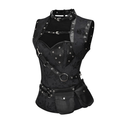 Chaleco Reductor Estilo Punk Retro - Faja Moldeadora de Cintura