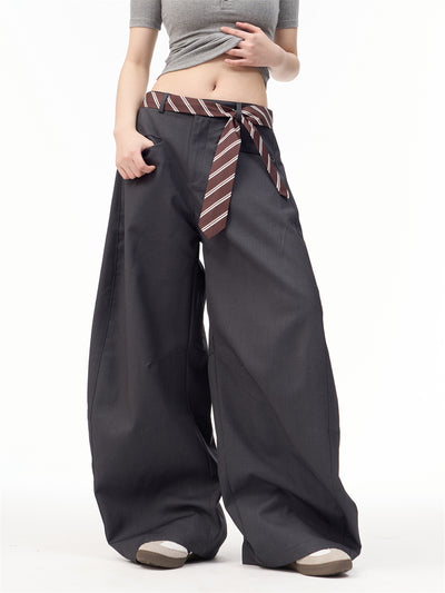 Pantalones Casuales Mujer Diseño Retro Americano con Detalle de Lazo - Image 2