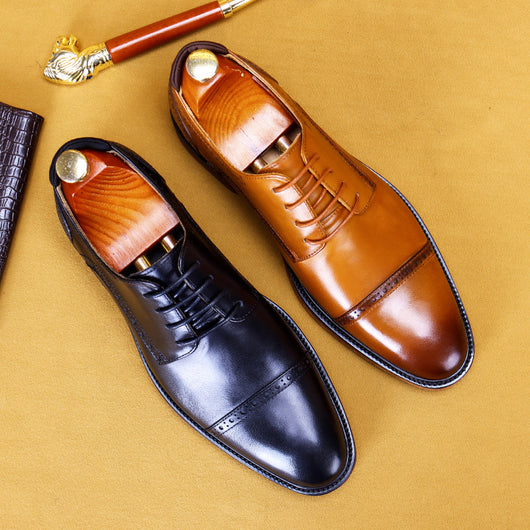 Zapatos de Cuero para Hombre Estilo Británico Clásico - Image 10