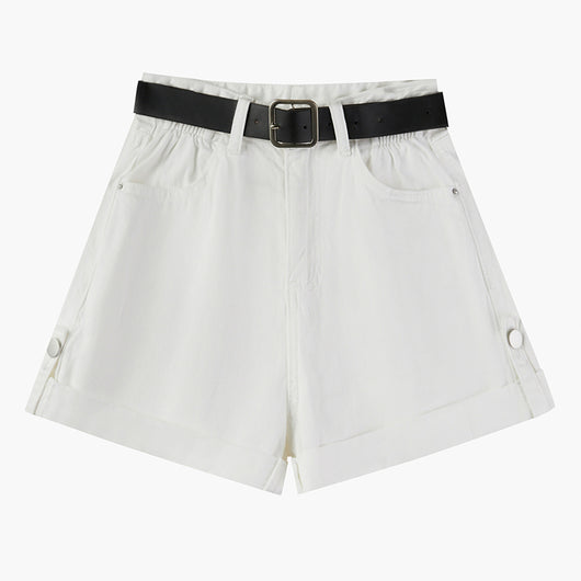 Shorts de Mezclilla Cintura Alta con Efecto Rizado - Image 3