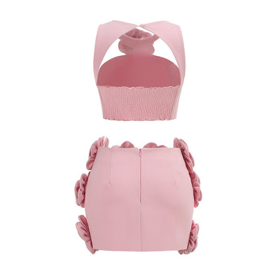 Blusa de Traje Elegante con Falda Floral Decorativa - Image 20