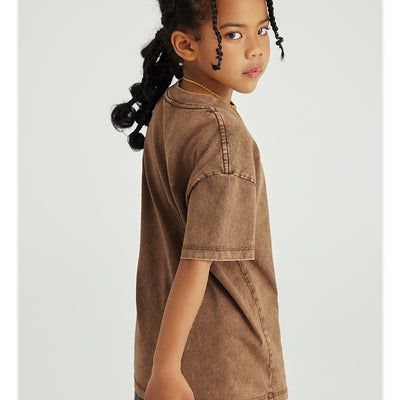 Playera Infantil Cuello Redondo Teñida Batik Lavado - Image 15
