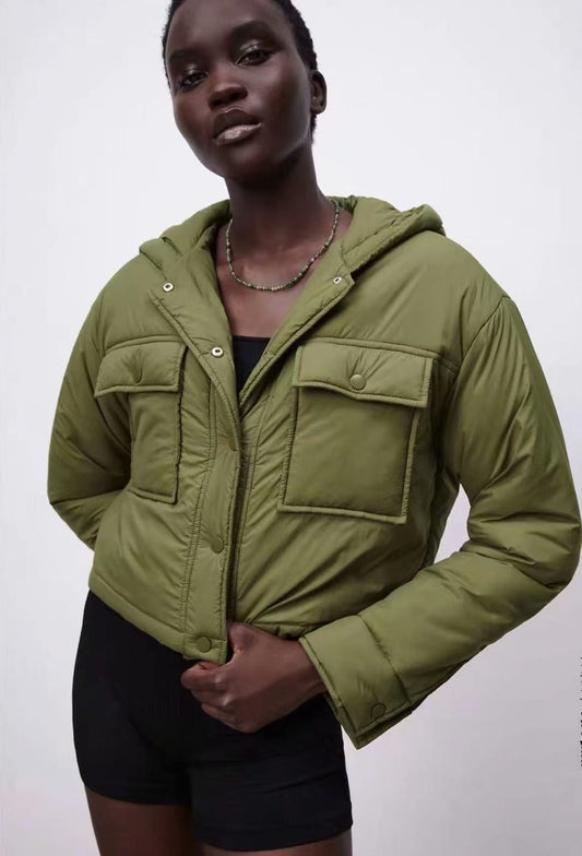 Chaqueta Deportiva con Capucha para Mujer - Poliéster y Algodón