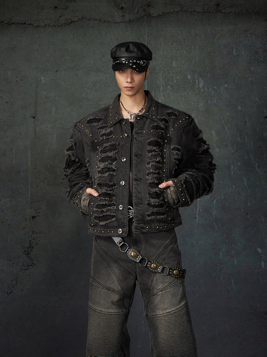 Chaqueta Denim Acolchada con Remaches y Hombros Reforzados - Image 17