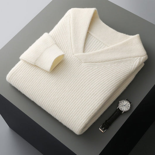 Suéter Tejido Holgado de Cuello Redondo Manga Larga para Hombre - Image 4