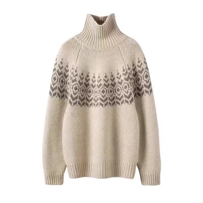 Suéter Cuello Alto Holgado Mujer Invierno - Tejido Grueso y Cálido - Image 11