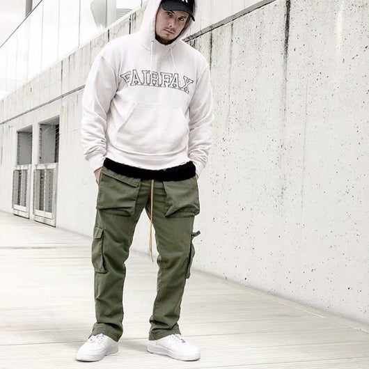 Pantalones Cargo Holgados con Cordón Ajustable para Hombre - Image 8