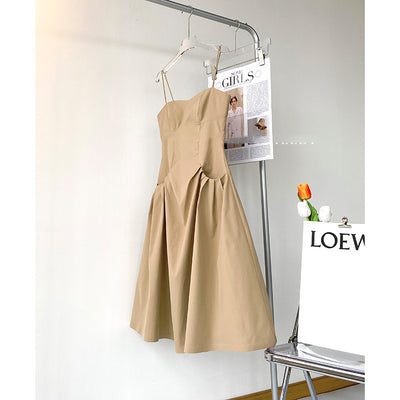 Vestido Tipo Tirantes con Cintura Francesa - Estilo Dulce y Elegante - Image 7