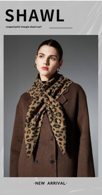 Chal Triangular Reversible con Estampado Leopardo - Colección Otoño Invierno - Image 13