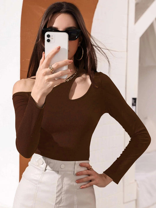 Blusa Casual de Manga Larga con Detalle Calado en la Cintura - Image 9