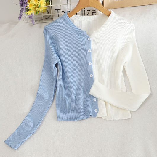 Cardigan Ligero para Mujer Protección Solar Cuello Redondo Manga Larga Otoño - Image 11