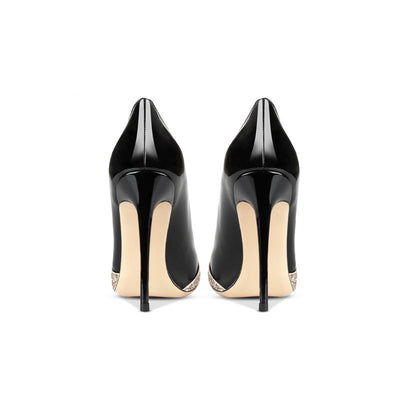 Zapatos Elegantes para Mujer con Punta Fina y Detalles Dorados - Image 3