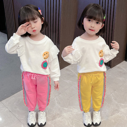Conjunto Deportivo Infantil Niña Estilo Occidental - Primavera Otoño