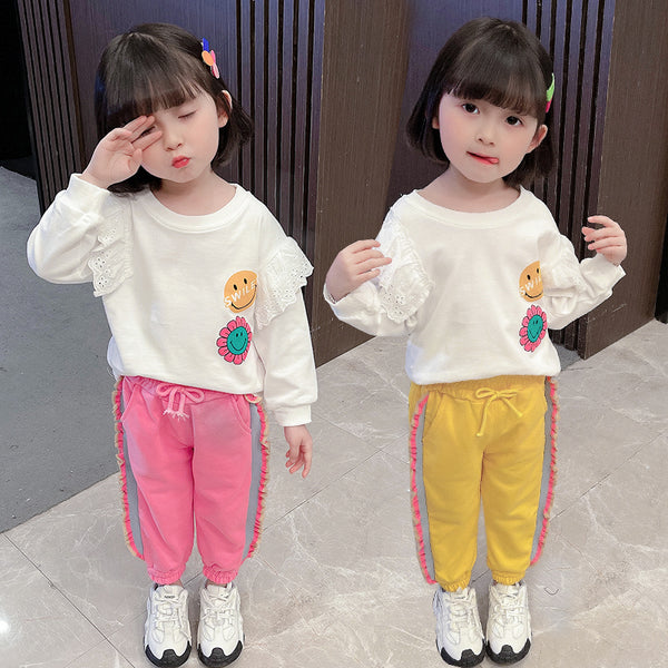 Conjunto Deportivo Infantil Niña Estilo Occidental - Primavera Otoño