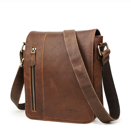 Bolsa Mensajero de Cuero Genuino para Hombre - Estilo Europeo y Americano - Image 11