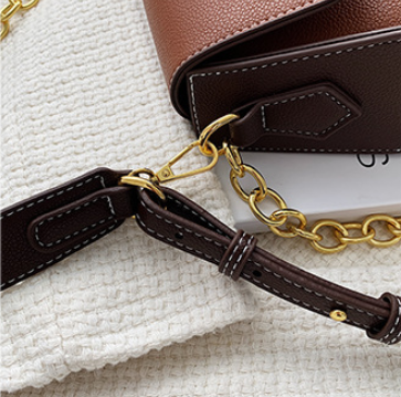 Bolsa Femenina con Hebilla Metálica de Moda y Combinación de Colores - Image 9