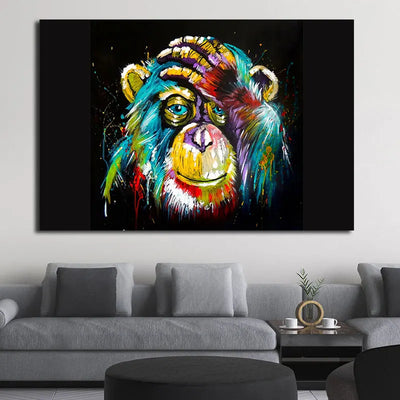 Cuadro Canvas Mono Graffiti HD - Arte Urbano Impreso - Image 10