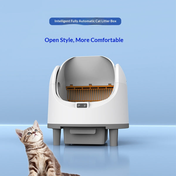 Arenero Automático para Gatos con Pala Inteligente y Amplio Espacio