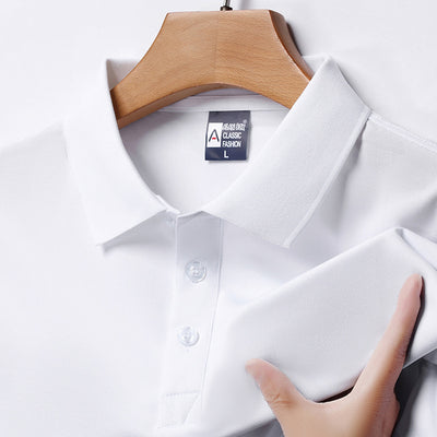 Camiseta Suelta Estilo Coreano con Solapa para Hombre - Image 6
