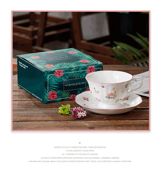 Juego de Café Retro Francés de Cerámica con Corazones - Image 17