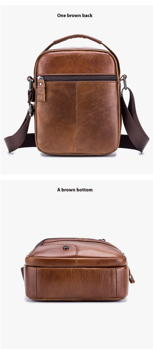 Bolsa Bandolera de Cuero Genuino para Hombre - Diseño Minimalista - Image 10