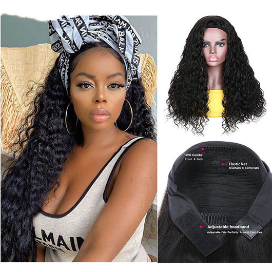 Peluca Ondas Brasileñas con Diadema de Cabello Humano - Image 20