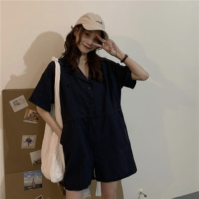 Jumpsuit Slim con Cuello Polo Suelto y Cordón Ajustable - Image 23