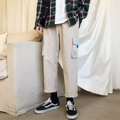 Pantalones Harem Casuales Holgados de Pierna Recta para Hombre