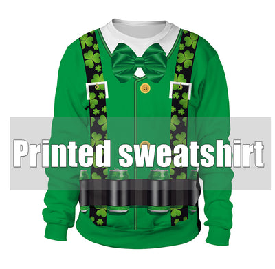 Sudadera de Pareja Día de San Patricio - Diseño Verde Festivo para Hombre - Image 9