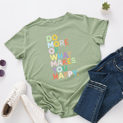 Camiseta Suelta de Cuello Redondo con Letras para Mujer - Image 20