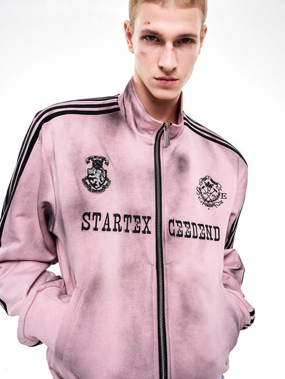 Chaqueta de Cuello Alto Estilo Americano Desgastado para Otoño e Invierno - Image 5