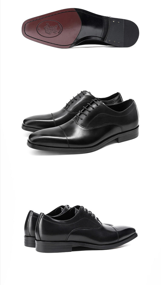 Zapatos Oxford de Cuero para Hombre - Elegancia Empresarial - Image 11